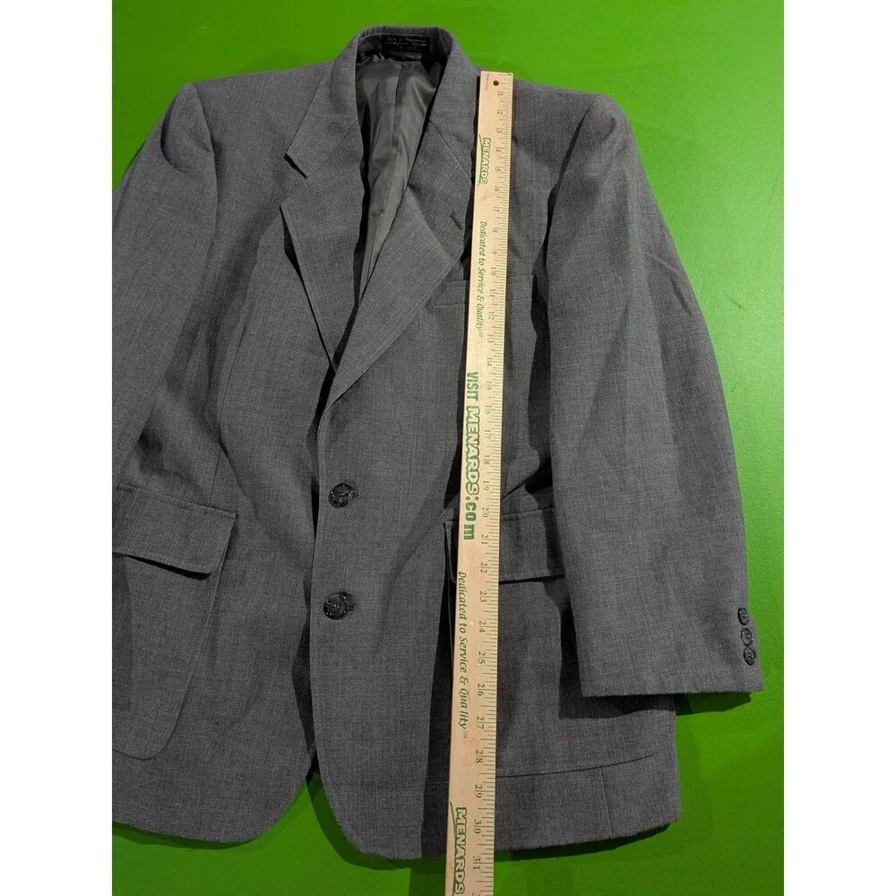 Foreman & Clark Suit, 2pc, Gray, Sz 42R (36 Pant) Wool Blend Men's Corpcore Prof